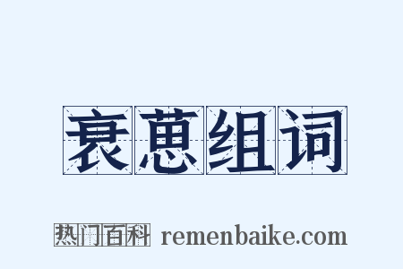 衰葸组词是什么意思的图片